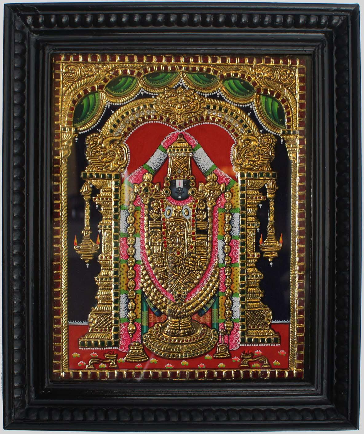 Lord Balaji Tanjore Art in Wood Frame