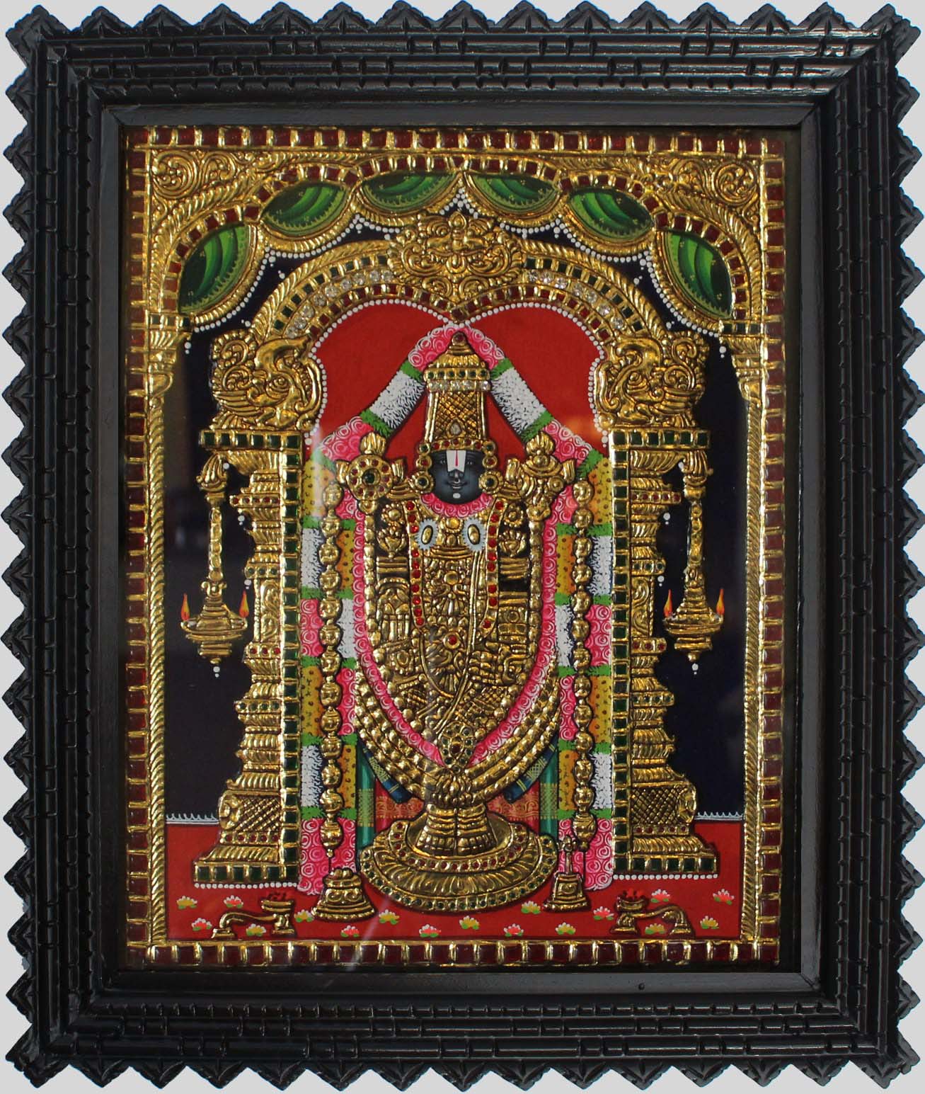 Lord Balaji Tanjore Art in Wood Frame