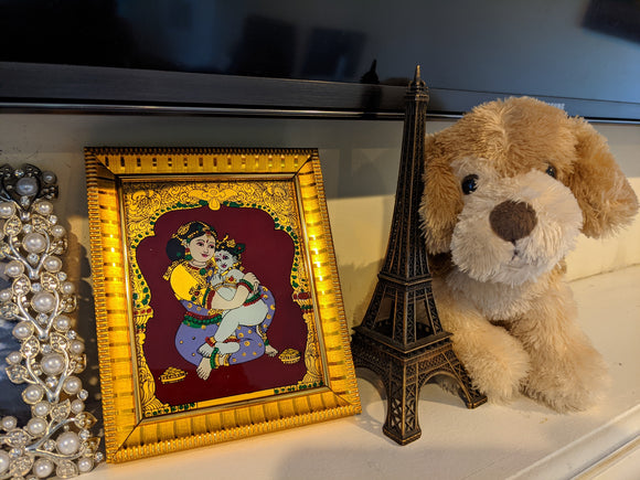 Yashoda Krsna Glass Painting return gift