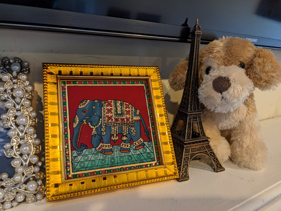 Elephant Glass Painting return gift