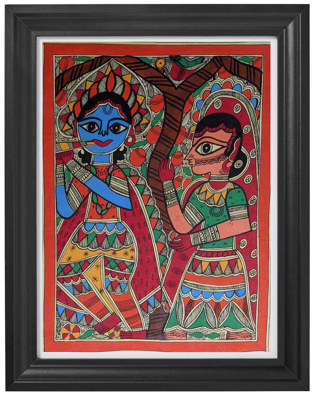 Radha Krsna Madhubani Paintings