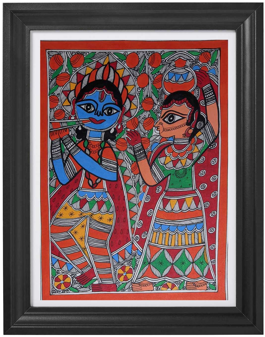 Radha Krsna Style2 Madhubani Paintings