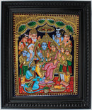 Sita Rama Patabhishekam Tanjore Art in Wood Frame-2