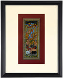 Lord Krsna Lifting Govardhan Hill Pasttime Painting on Palm leaf-1