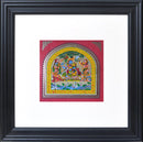 Radha Krsna under Tree Painting on Palm leaf-1